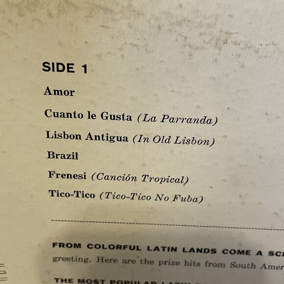 Latin Holiday Vol. 6 For Hi-Fi Living (Vinyl, 1957) RCA Custom RAL 1006 VG+ LP - Picture 5 of 12